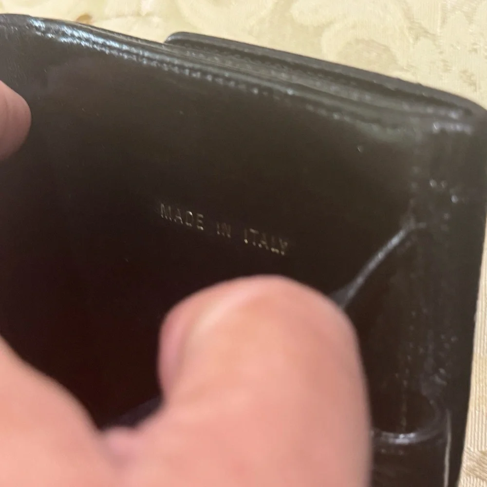 Vintage Chanel Black Caviar Leather Wallet snap is not snappy W/ COA